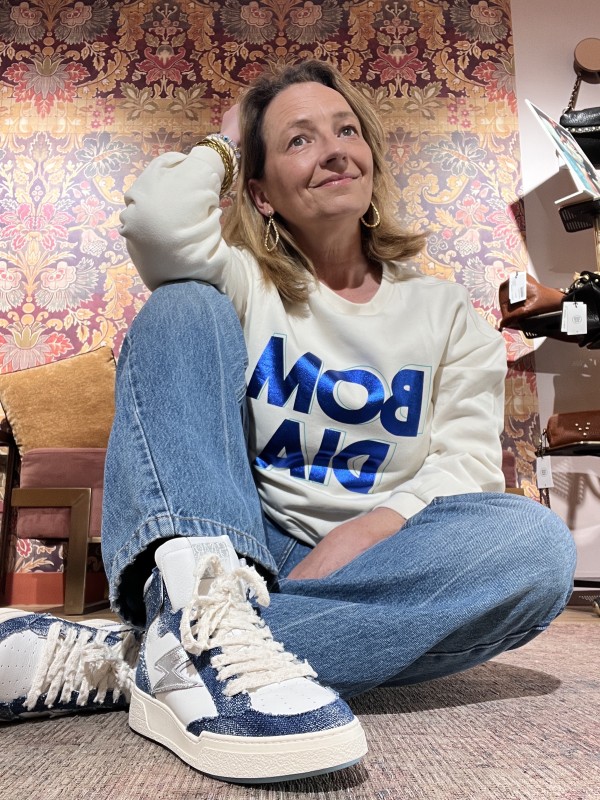 les baskets SMR23 en jeans braga de chez Valérie B Dieppe pour Normandie 