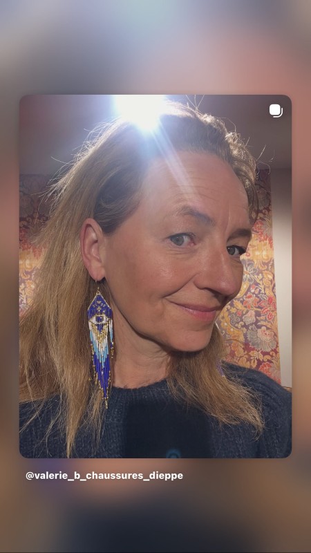 accessoires été 26 :les BO perles miyuki  chez Valérie B chaussures et accessoires DIEPPE marque HYPNOCHIC 