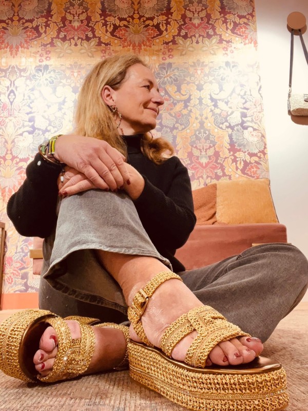 Les Nu pieds tressés raphia FIORINA chez VALÉRIE B DIEPPE Normandie 